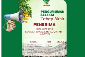 HASIL SELEKSI WAWANCARA TAHAP AKHIR STIQ AS_SYIFA TAHUN 2025